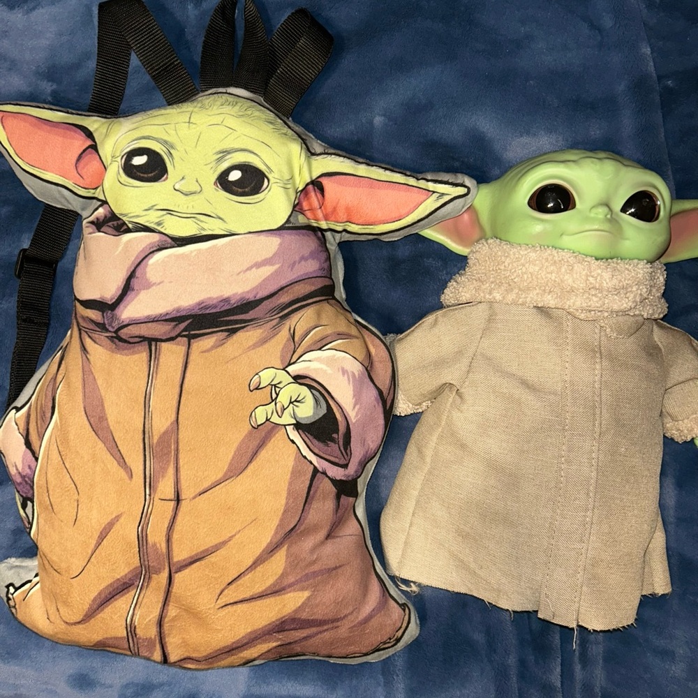 Plush Green Star Wars Grogu (The Child) Kids Toy - Green